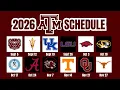 Texas A M 2026 Schedule