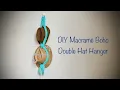 DIY Macrame Boho Double Hat Hanger Handmade Two Hat Holder