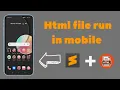 html file run in mobile html file run in android mobile