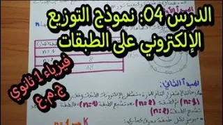نموذج التوزيع الالكتروني على الطبقات للسنة اولى ثانوي الدرس 04 