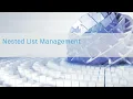 Lesson 06 - Nested List Management