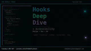 React Hooks Deep Dive useRef useContext useMemo Custom Hooks Accessibility The Weekly Stack 13