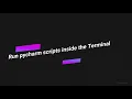 Run python program inside the Pycharm terminal