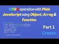 CRUD operation with Plain JavaScript Create Users