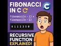 Fibonacci Series in C Using Recursion Simple Explanation for Beginners