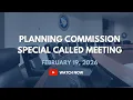 Planning Commission Special Called Meeting February 19 2026