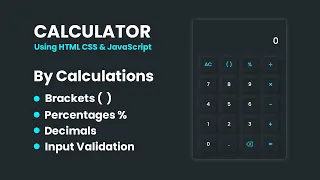 How To Make A Calculator Using HTML CSS Javascript
