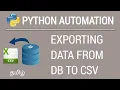 Python - Exporting Data from DB to CSV Tamil iCoding