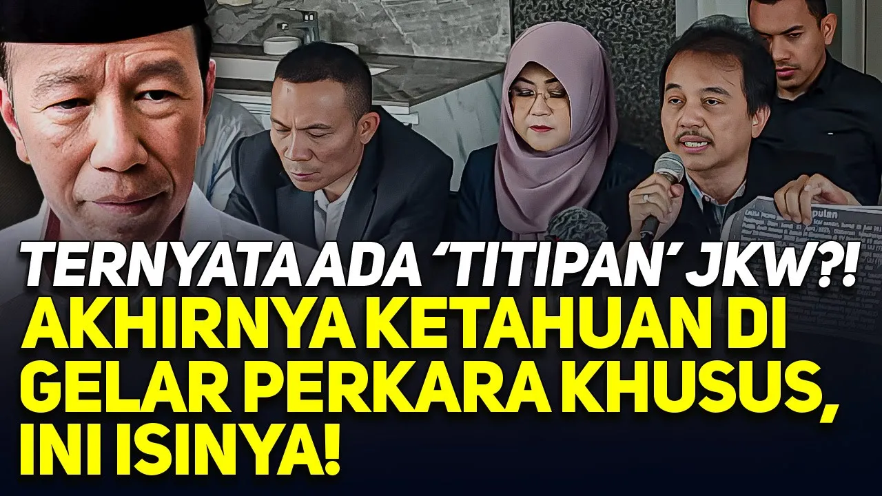 TERNYATA ADA 'TITIPAN' JKW?! AKHIRNYA KETAHUAN DI GELAR PERKARA KHUSUS, INI ISINYA!