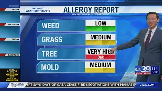 Adam s ALLERGY REPORT Highest amount of oak pollen we ve seen this season Cw39 HOUSTON