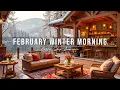Lagu Relaxing February Winter Morning at Outdoor Coffee Shop Ambience ❄️ Soft Piano Jazz Music for Work
