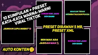 Download KUMPULAN MENTAHAN + PRESET KATA-KATA KEREN BUAT JEDAG JEDUG VIRAL TIKTOK || PRESET DIBAWAH 5 MB, XML MP3