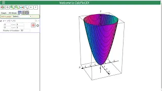 Using CalcPlot3D to Graph Surfaces
