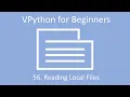 VPython for Beginners 56 - Input Files