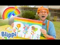 Blippi Creates Spin Art Paints Learns Rainbow Colors For Kids Educational s For Toddlers