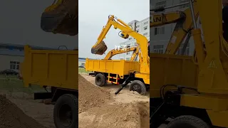 Excavator digging Excavator digging