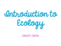 Unit 7 Ecology Concept 1 Notes UPDATED