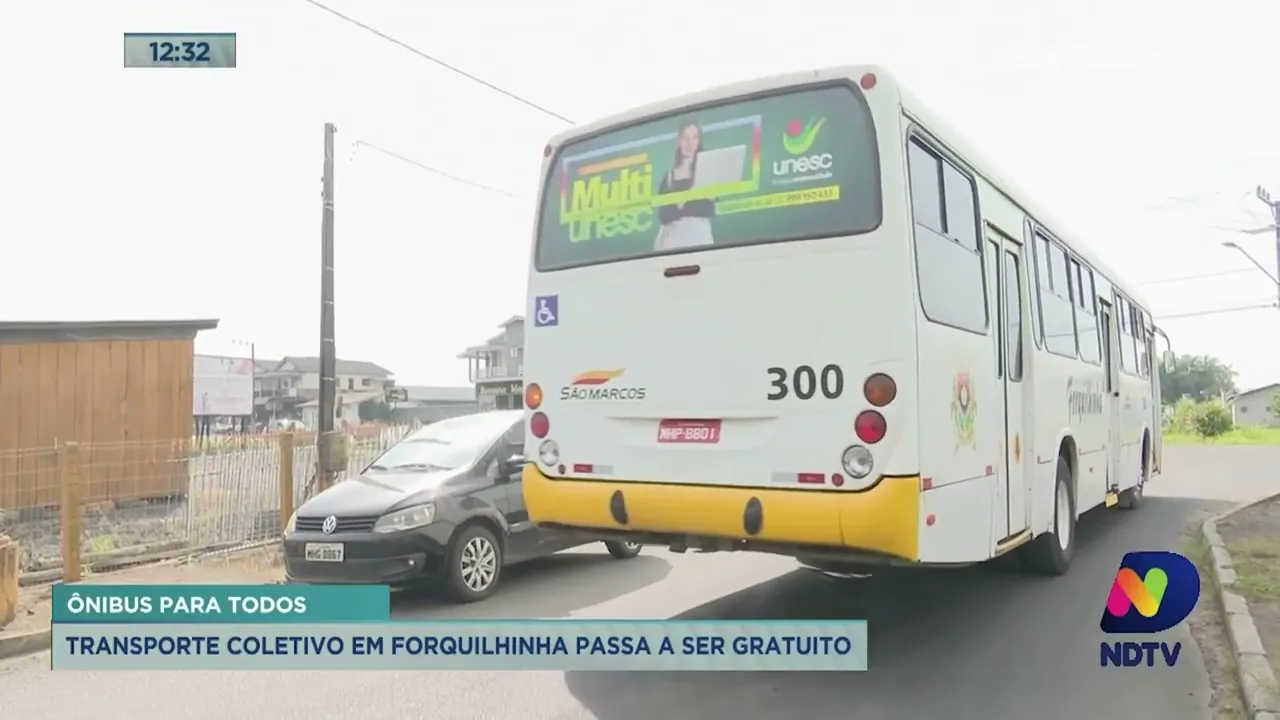 Transporte coletivo passa a ser gratuito em Forquilhinha