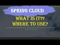 What is Spring Cloud All About Different components under Spring Cloud
