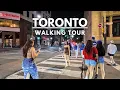 Downtown Toronto Night Walk Summer 2024 4K Nightlife in Toronto