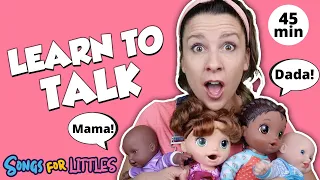 Learn To Talk with Ms Rachel - Help Take Care of Dolls