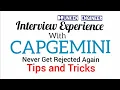 Capgemini Interview Questions Interview Experience Experienced Freshers