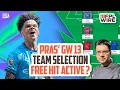 Lagu Pras' Gameweek 13 Team Selection  | FPL Wire | Fantasy Premier League Tips 2025/26