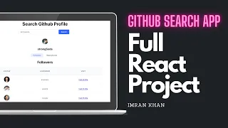 GitHub Search App in React JS Full Project Using Github API Tutorial
