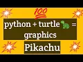 Making pikachu using python turtle graphics python programming