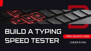 Build a Typing Speed Calculator Using HTML CSS JavaScript Full Tutorial Under 8 Minutes