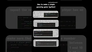 how to make a simple number guessing game with python