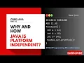 Why and How Java is platform Independent Core Java Telugu Explained