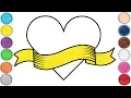 Glitter Super Coloring Pages Hearts How to Draw and Color Heart Fun Kids Drawing Village