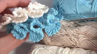 Fantastic Crochet Flower with 3D Center/ Crochet 3D Beautiful Petals/ DIY Tutorial/ Author's Design