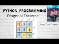Python Diagonal Traverse Program II Leetcode 1424 Matrix Diagonally Interview Question