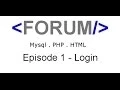 HTML PHP MySQL Forum building 1 - Log In