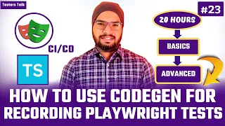 Playwright TypeScript How to use Codegen for Record Play Test Playwright Automation Tutorial