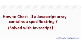 How to check if a javascript array contains a specific string