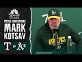 Mark Kotsay content with J T Ginn s outing despite Athletics loss to Rangers NBC Sports CA
