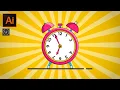 Adobe illustrator CC Tutorial - How to make an Vector Alarm Clock Design