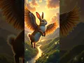 Lagu A flying rabbit |rabbit flies with wings| cretive #rabbit #viralvideo #shorts #shortvideo