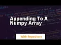 appending to a numpy array