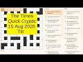 The Times Quick Cryptic 3381