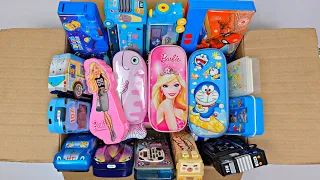 Unboxing unique fancy pencil box collection - barbie Pencil box, calculator pencil box, metal box