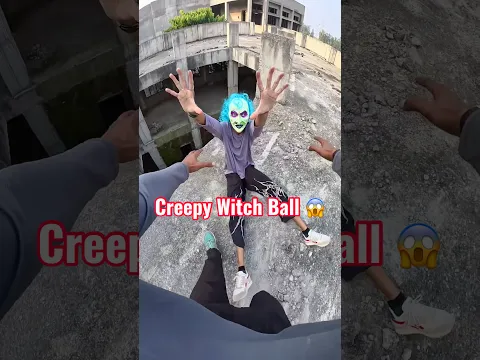 Creepy Witch Ball Gone π±π#rishabhfreerun#parkour#shorts#creepy#witch#ball#balloons##scary
