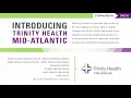 Forward in Faith Introducing Trinity Health Mid-Atlantic