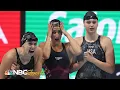 Ledecky s INCREDIBLE leg helps US set Championship record steal 4x200 relay NBC Sports