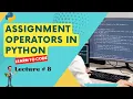 Assignment Operators in Python in Python for beginners Lecture 8 Corvit Systems