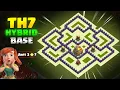 Best TH7 Hybrid Base Anti 3 Star Farming Trophy Push 2026