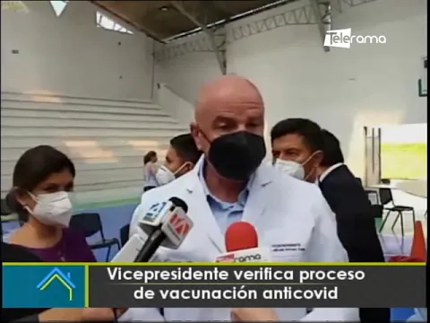 Vicepresidente verifica proceso de vacunación anticovid